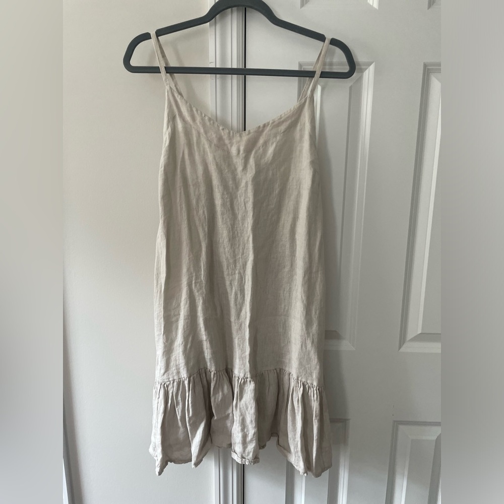 Bellambia Made in Italy Linen Ruffle Dress - Picture 3 of 11